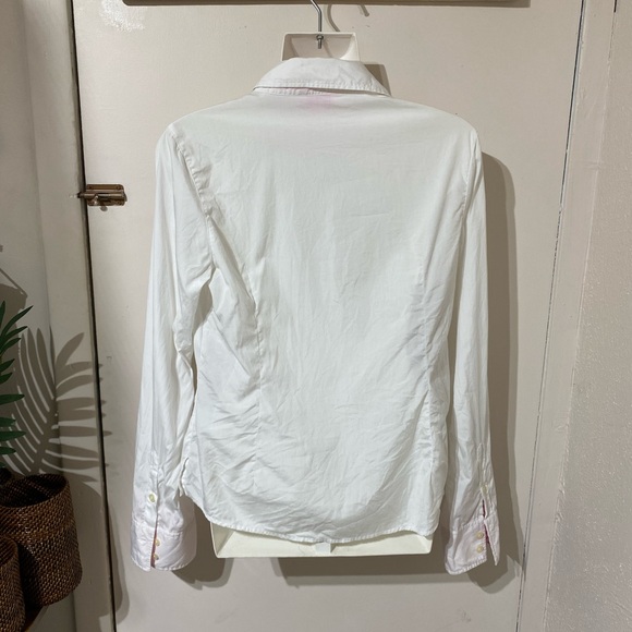 Lilly Pulitzer White Cotton Classic Plain Button Down size 6 EUC - Picture 5 of 7
